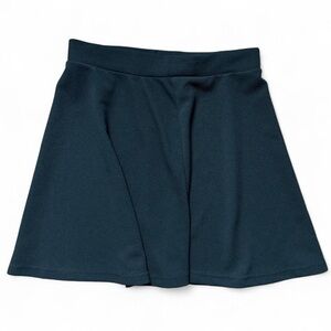 Black Textured A-Line Mini Skirt